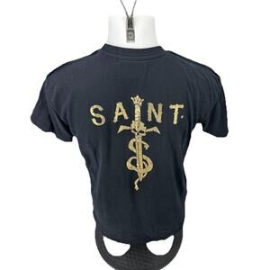 Saint Morta M Men Pullover Crewneck T-shirt Short Sleeve Cotton Jersey HOLE 6-4k